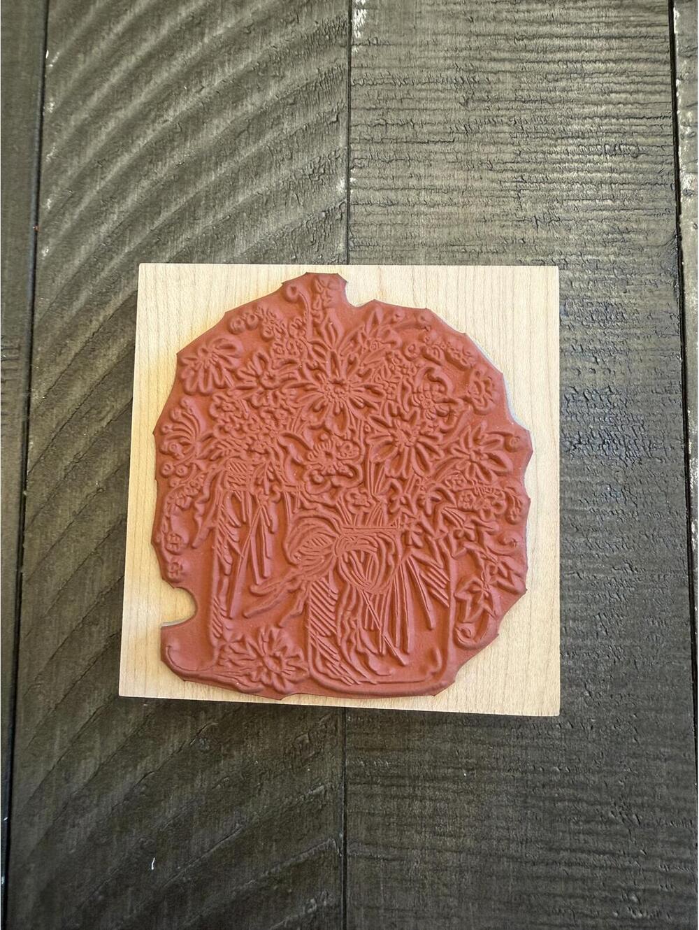 Penny Black Friendly Flowers 1999 wood block stamp - Picture 2 of 8